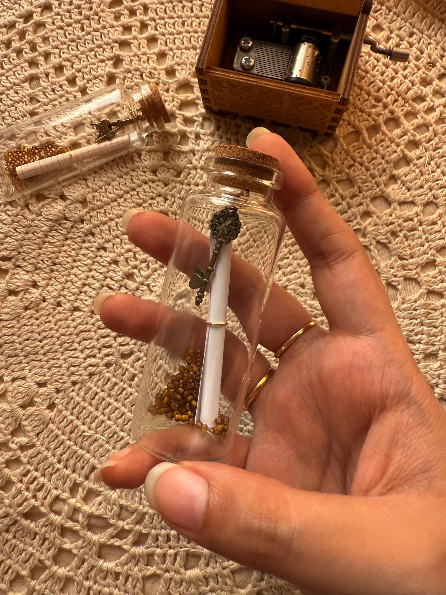 Vintage message bottle