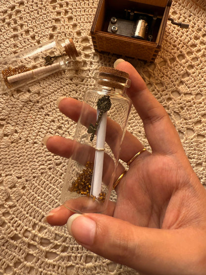 Vintage message bottle